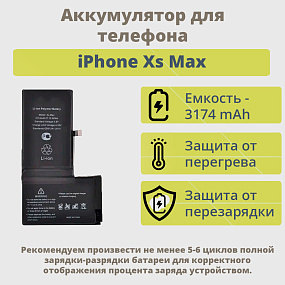 АКБ для телефона iPhone Xs Max тех.пак.