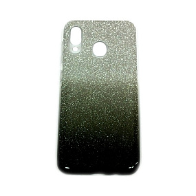 Силиконовый чехол для Samsung A205/A305 Galaxy A20/A30 Gradient SC097 черный/серебро