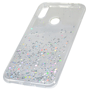 Задняя накладка Xiaomi Redmi Note 7 PS c блестками прозрачный