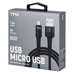 Дата кабель micro USB - USB TFN C-ENV MIC1MBK 2A 1.2м черный