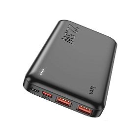 Портативное зарядное устройство Hoco J101A 2USB/Micro/Type-C 22.5W 20000mAh черный