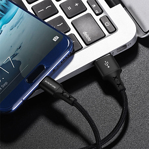Дата кабель Type-C - USB Borofone BX20 3A 1м черный