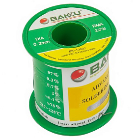 Припой BAKU 0,2 мм. (100 гр.) флюс 0,6%