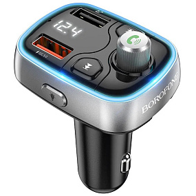 FM-модулятор Borofone BC32 (Bluetooth, MicroSD, 2USB,TF QC3.0 18W)