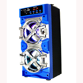 Колонка QS-105 (Bluetooth/MicroSD/USB/FM/AUX) синий