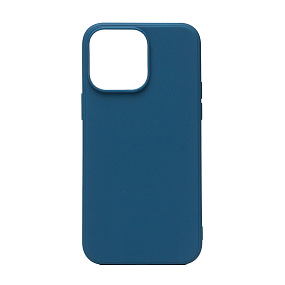 Кейс iPhone 14 Pro Max Silicone Case без логотипа синий