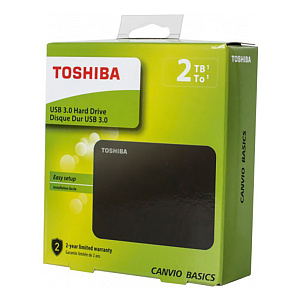 Внешний жесткий диск 2.5" 2Tb Toshiba Canvio Basics