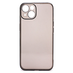 Кейс iPhone 14 силикон прозрачный черный