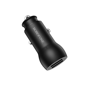 АЗУ-USB Borofone BZ9 2 выхода 3.1A металл, черный