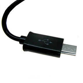 Дата кабель micro USB - USB длинный штекер черный тех. упаковка