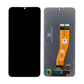 Дисплей для телефона Samsung A035F (A03) в сборе с тачскрином Черный - Оригинал
