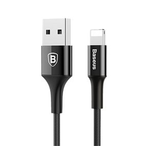 Дата кабель lightning - USB Baseus CALGB-19 в переплете черный 1m