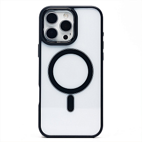Кейс iPhone 16 Pro Max силикон SafeMag SM004 черный