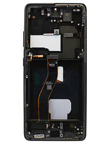 Дисплей для телефона Samsung G998B (S21 Ultra) модуль Черный - (OLED) (Full Size)