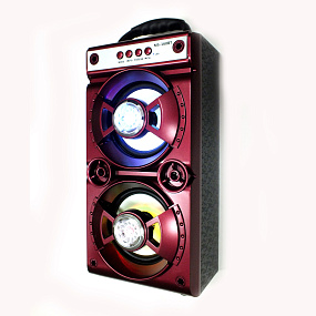 Колонка MS-160BT (Bluetooth/MicroSD/USB/FM/AUX) 10W красная