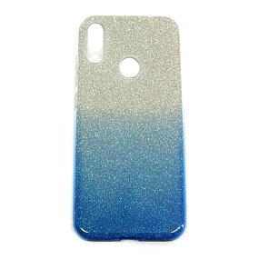 Силиконовый чехол Xiaomi Redmi Note 7 Gradient SC097 голубой/серебро