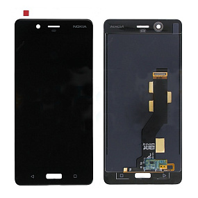 Дисплей для телефона Nokia 8 в сборе с тачскрином Черный