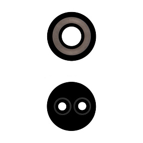 Стекло камеры Tecno Camon 19 Neo (CH6i) (комплект 2 шт.) Черный