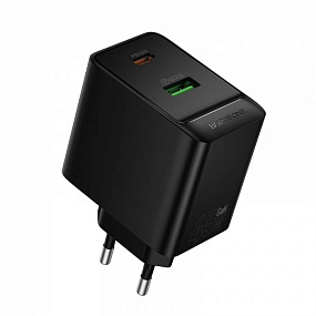 СЗУ-USB-Type-C Borofone BAS16A 2 выхода PD45W QC3.0 черный