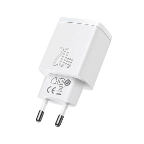 СЗУ-USB/Type-C Baseus Compact 2 выхода (CCXJ-B02) 20W 3A белый