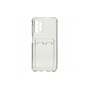 Силиконовый чехол для Samsung A135 Galaxy A13 4G с визитницей прозрачный черный