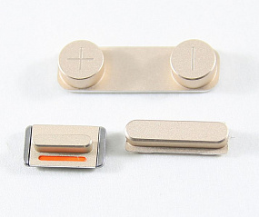 Толкатель кнопки вкл iPhone 5S/SE набор 3шт. (вкл.,громкость, блокировка) Золото