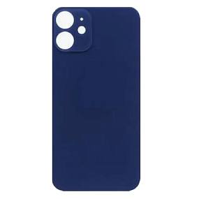 Задняя крышка iPhone 12 mini (стекло) синий - orig fabric