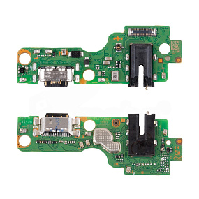 Шлейф Tecno Spark 40C (KM4k) плата на системный разъем/разъем гарнитуры/микрофон - Премиум