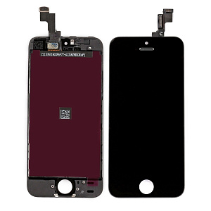 Дисплей для телефона iPhone 5S/SE в сборе Черный - AA