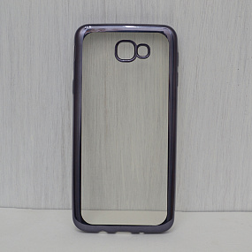Силиконовый чехол для Samsung G570 Galaxy J5 Prime с хром. контуром черный