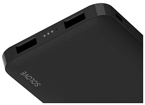 Портативное зарядное устройство Xiaomi Solove 10000 mAh Type-C с 2xUSB черный