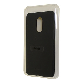 Силиконовый чехол Xiaomi Redmi 5 Jelly матовый черный