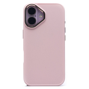 Кейс iPhone 16 силикон SC311 светло-розовый