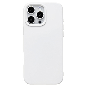 Кейс iPhone 16 Pro Max Silicone Case без логотипа белый
