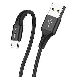 Дата кабель Type-C - USB Borofone BX20 3A 1м черный