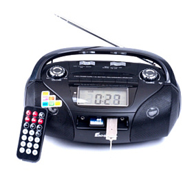 Колонка FP-833R (MicroSD/USB/FM/пульт/AUX) черная