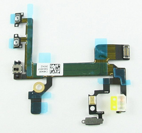 Шлейф iPhone 5S на кнопку включения/кнопки громкости/микрофон/вспышка