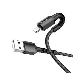 Дата кабель lightning - USB Kouvolsen X71 2,4A черный