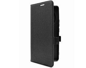 Чехол-книжка DF под кожу Tecno Spark 30 черный