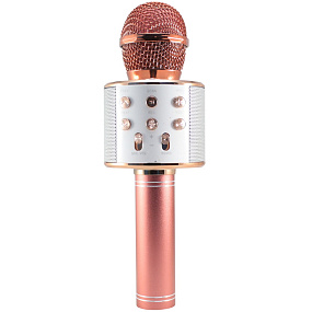 Микрофон WSTER WS-858 беспр/караоке розовое золото