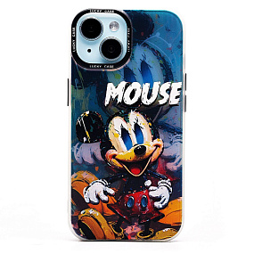 Кейс iPhone 15 силикон PC081 (006) мультиколор