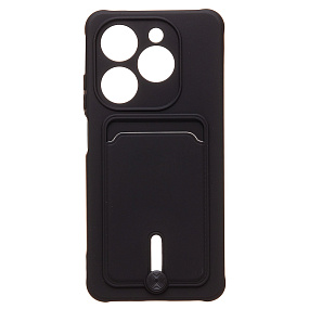 Силиконовый чехол Tecno Spark 20C/Go 2024/Pop 8 (4G) с визитницей черный