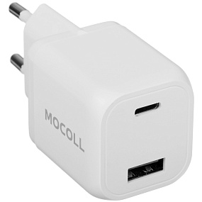 СЗУ-USB-Type-C Mocoll 2 выхода 33W белый