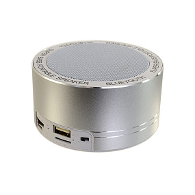 Колонка YX-A11 (Bluetooth/MicroSD/USB/FM/AUX) серебро