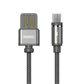 Дата кабель micro USB - USB Remax Gravity RC-095m магнитный 1м черный