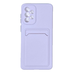 Силиконовый чехол для Samsung A736 Galaxy A73 5G с закрытой камерой светло-фиолетовый