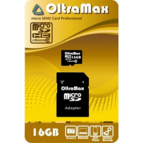 MicroSD 16Gb OltraMax Class 10 +SD adapter