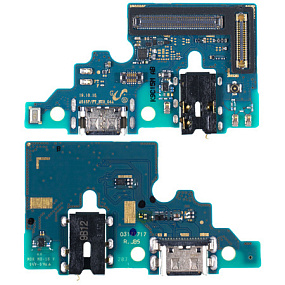 Шлейф Samsung A515F (A51) плата системный разъем/разъем гарнитуры/микрофон