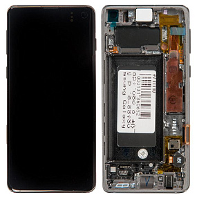 Дисплей для телефона Samsung G973F (S10) модуль Черный - In-Cell