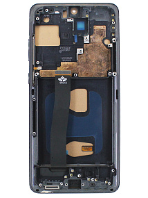 Дисплей для телефона Samsung G988B (S20 Ultra) модуль с рамкой Черный - In-Cell